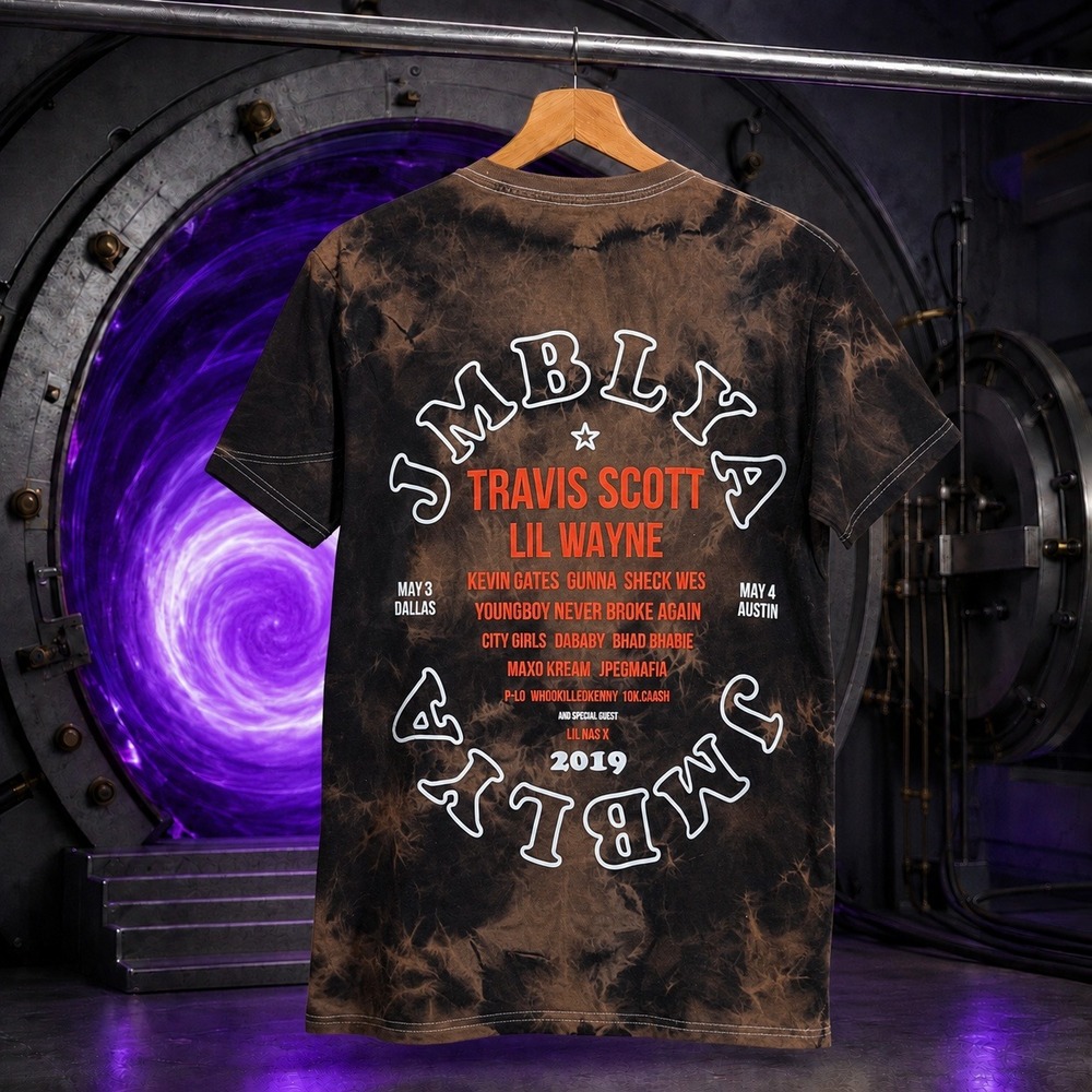 JMBLYA 2019 Festival Tour Shirt Travis Scott Lil Wayne Tie Dye Mens Small